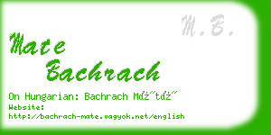 mate bachrach business card